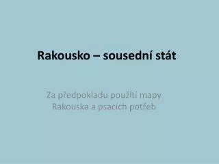 rakousko sousedn st t