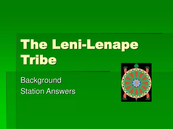 the leni lenape tribe