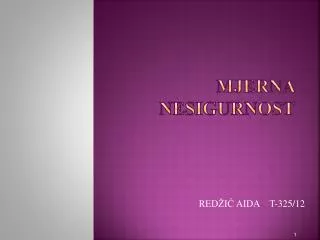 mjerna nesigurnost