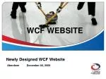 WCF WEBSITE - slide 1