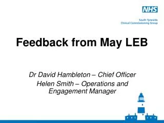 Feedback from May LEB