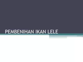 pembenihan ikan lele