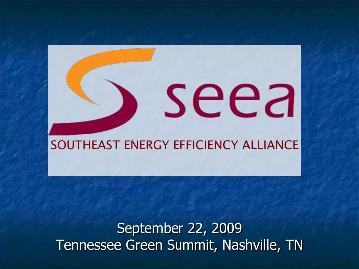 september 22 2009 tennessee green summit nashville tn