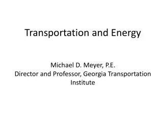 Transportation as a consumer Us versus Them Potential impacts of different strategies