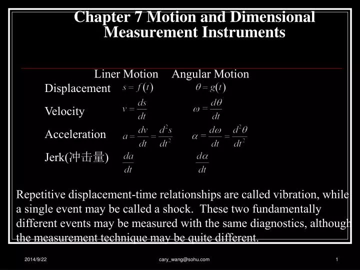chapter 7 motion and dimensional measurement instruments