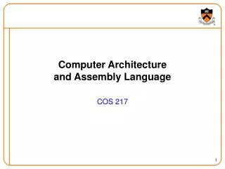 Computer Architecture and Assembly Language