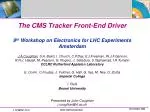 CMS Tracker FEDv1: Data Reduction and Event Building Overview - slide 1