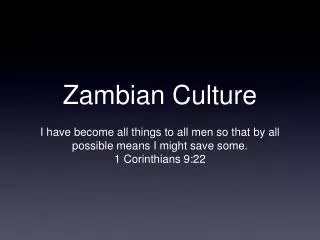 zambian culture