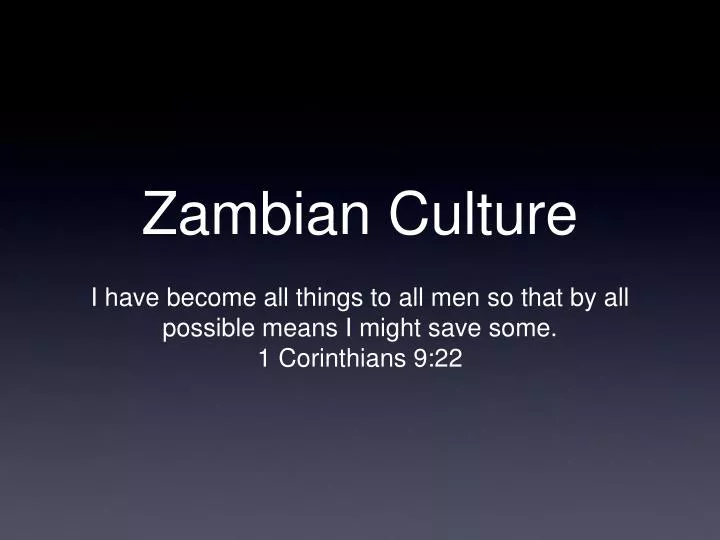 zambian culture