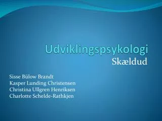 udviklingspsykologi