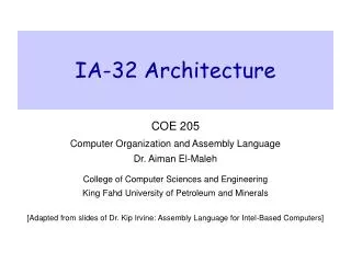 IA-32 Architecture