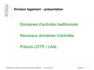 division logement pr sentation