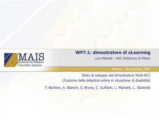 wp7 1 dimostratore di elearning