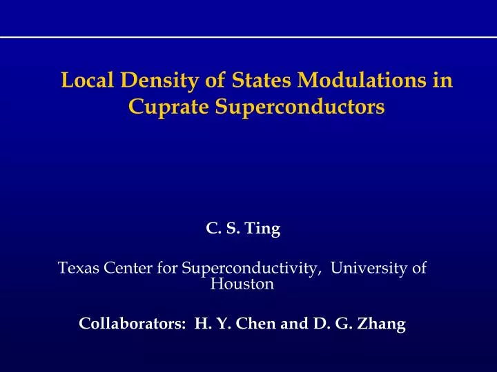 local density of states modulations in cuprate superconductors