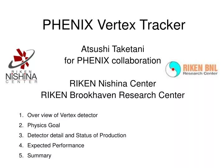 phenix vertex tracker