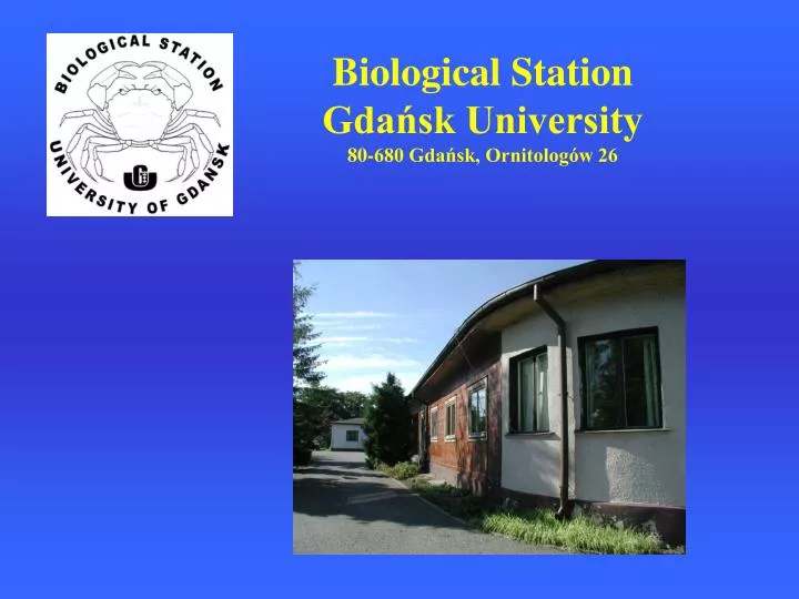 biological station gda sk university 80 680 gda sk ornitolog w 26