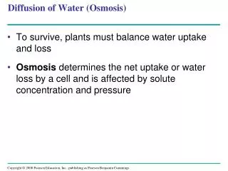 diffusion of water osmosis