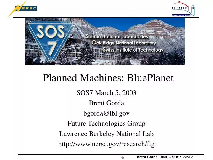 planned machines blueplanet