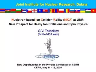 Joint Institute for Nuclear Research, Dubna