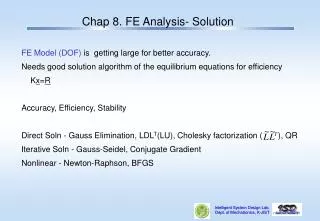Chap 8. FE Analysis- Solution