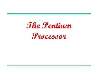 the pentium processor