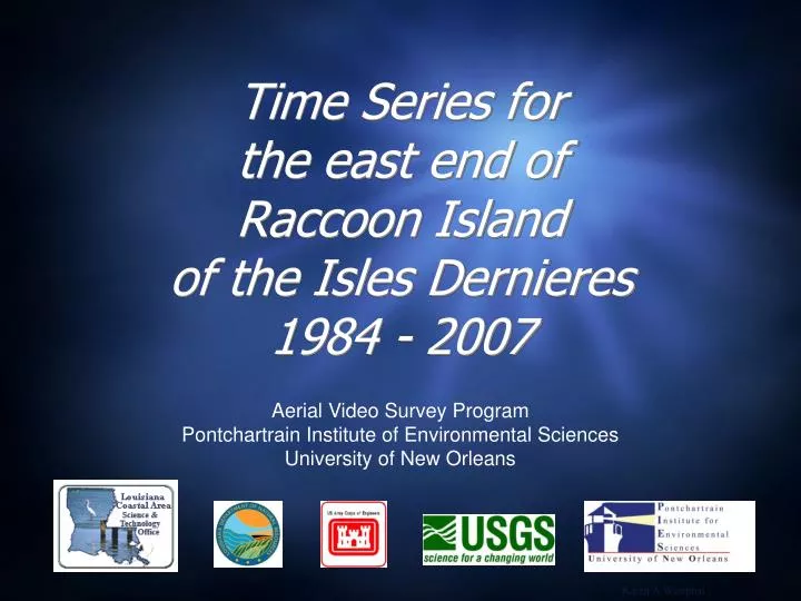 time series for the east end of raccoon island of the isles dernieres 1984 2007
