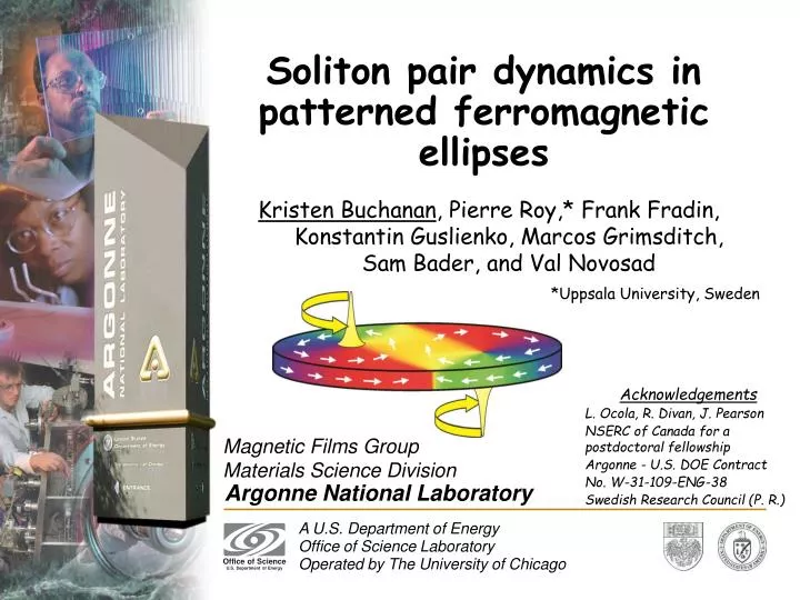 soliton pair dynamics in patterned ferromagnetic ellipses