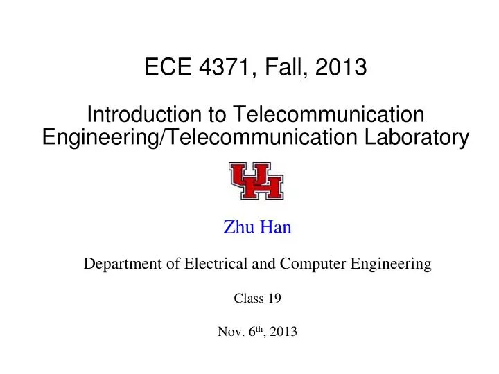 ece 4371 fall 2013 introduction to telecommunication engineering telecommunication laboratory