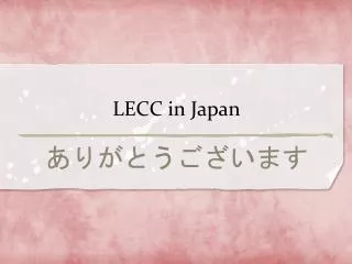 lecc in japan