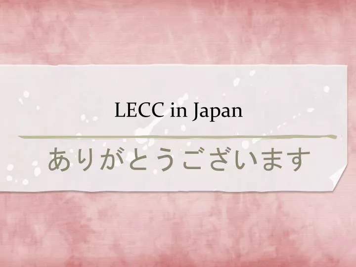 lecc in japan