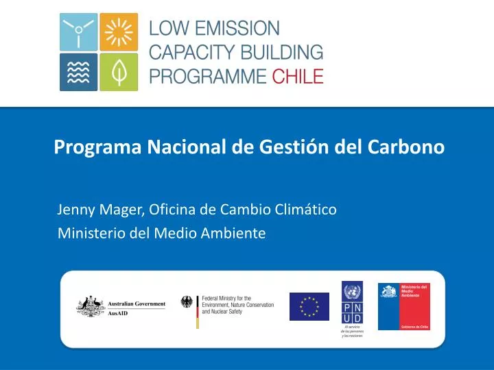 programa nacional de gesti n del carbono