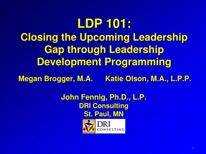 ldp 101 closing the upcoming leadership gap through leadership development programming
