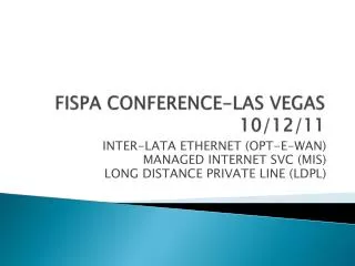 FISPA CONFERENCE-LAS VEGAS 10/12/11