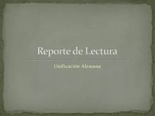 reporte de lectura