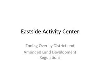 Eastside Activity Center
