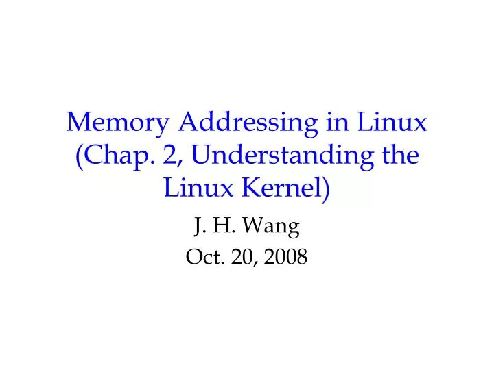 memory addressing in linux chap 2 understanding the linux kernel