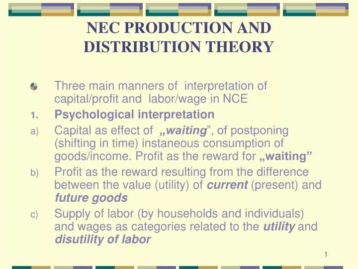 nec production and distribution theory