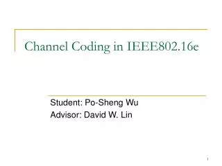 Channel Coding in IEEE802.16e
