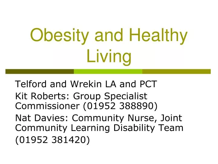 obesity and healthy living