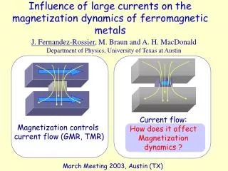 Influence of large currents on the magnetization dynamics of ferromagnetic metals