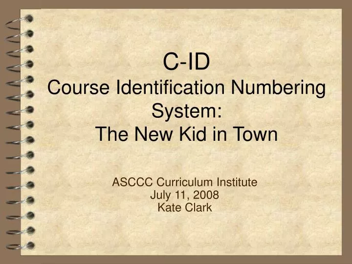 c id course identification numbering system the new kid in town