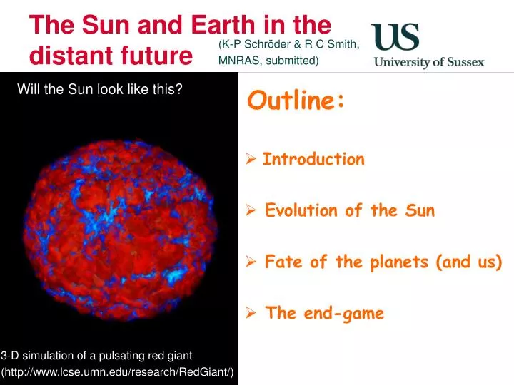 the sun and earth in the distant future