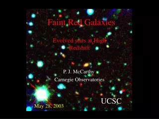Faint Red Galaxies