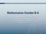 Mathematics Grades K-2 - slide 1
