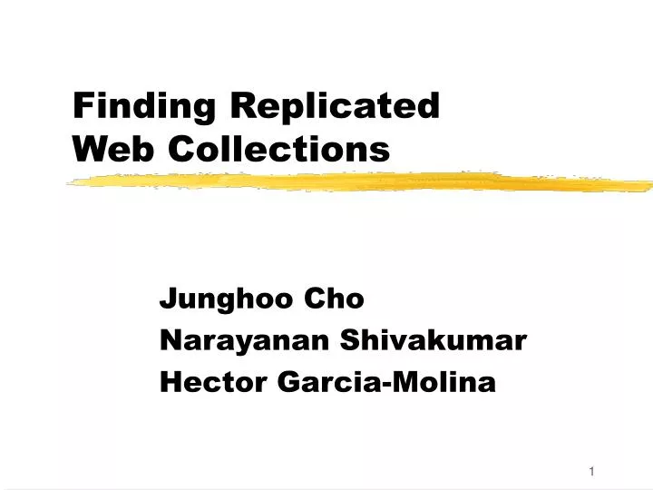 finding replicated web collections