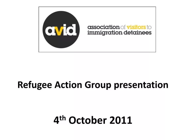 refugee action group presentation