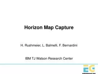 Horizon Map Capture
