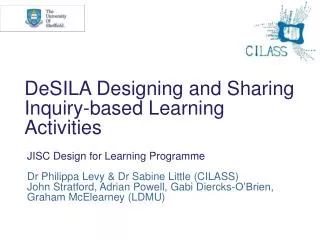 DeSILA Designing and Sharing Inquiry-based Learning Activities