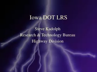 Iowa DOT LRS