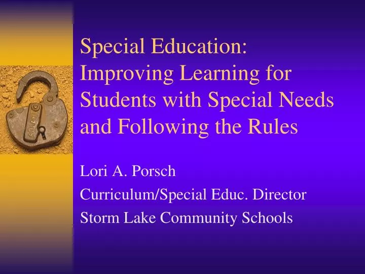 special education improving learning for students with special needs and following the rules